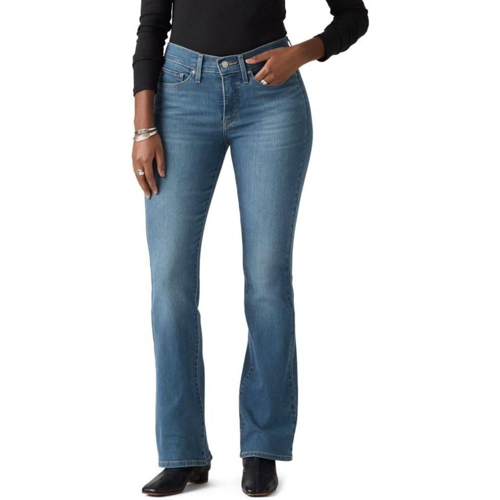 Levis 315 Shaping‎ Bootcut Jeans Womens 32x32 Mid Rise Medium Wash Blue Denim